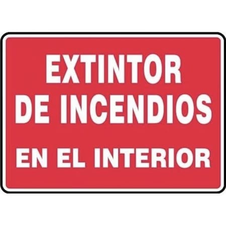 Accuform Safety Sign FIRE EXTINGUISHER INSIDE SHMFXG909XP